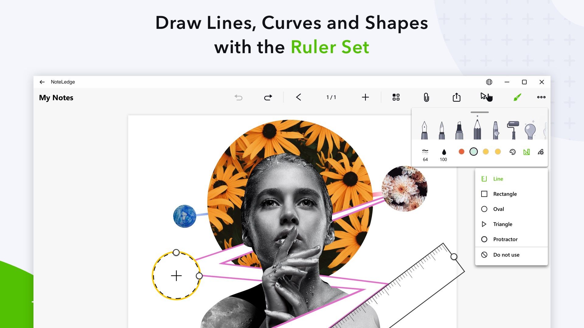 Draw Lines, Curves and Shapes with the Ruler Set