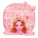 Pink princess Keyboard Theme
