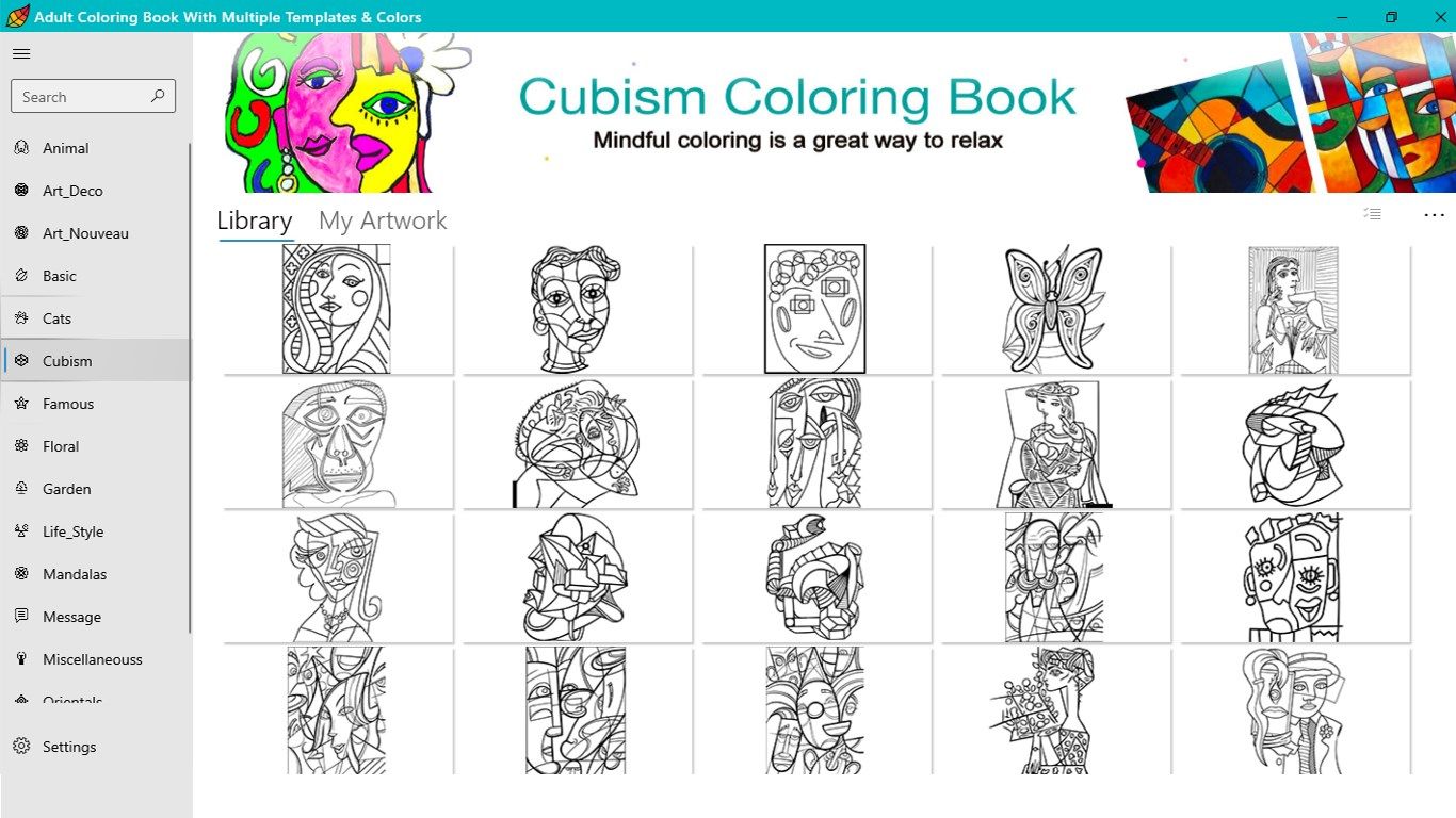 Adult Coloring Book With Multiple Templates & Colors
