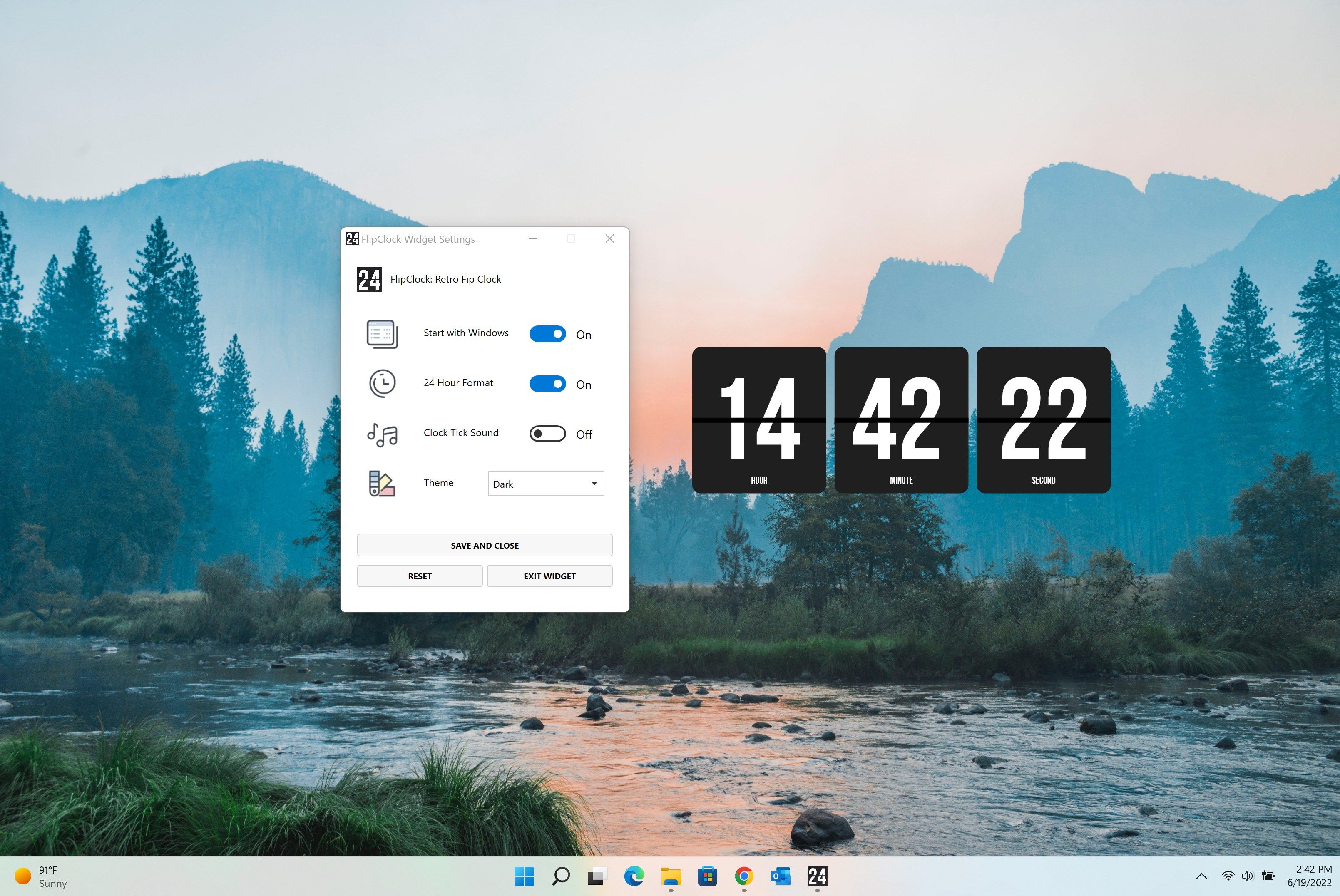 Desktop widget with easy customizations