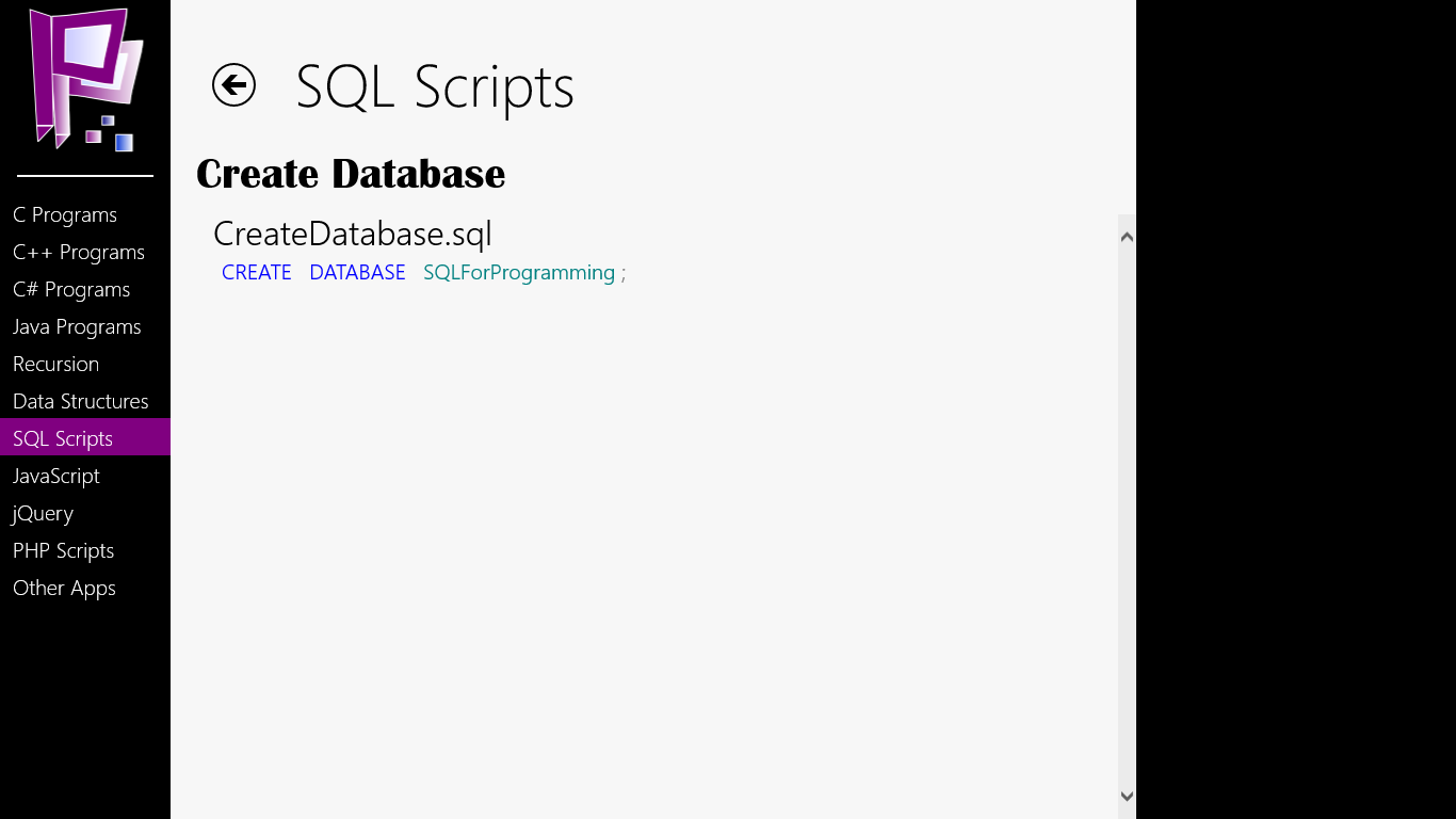 Create Database (SQL)