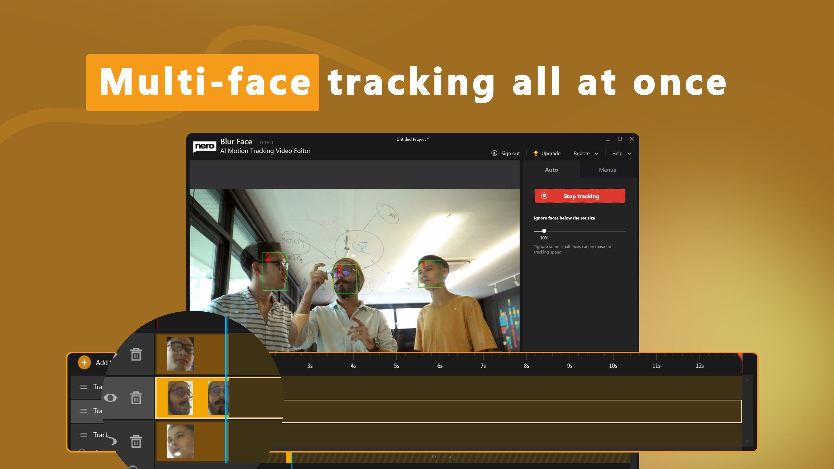 Blur Face - AI Motion Tracking Video Editor
