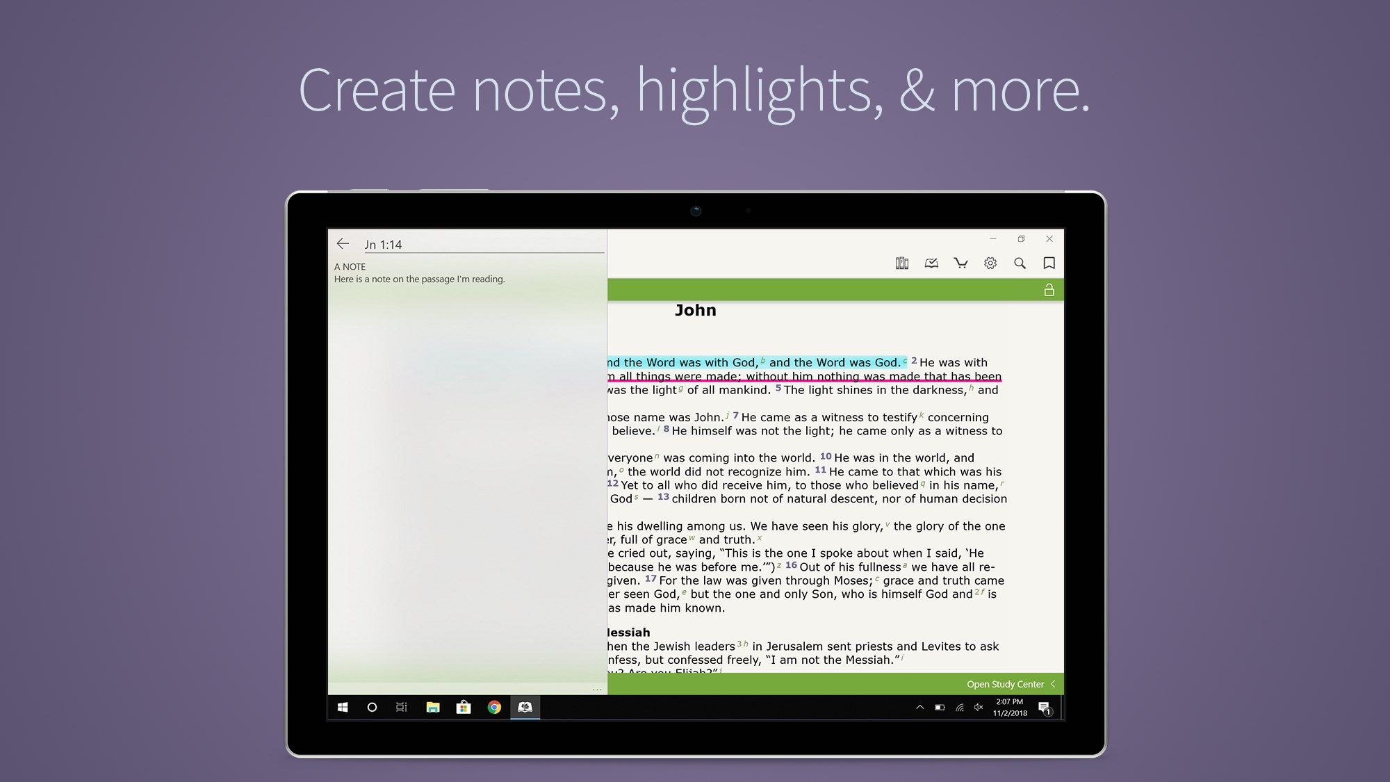 Create notes, highlights, & more.