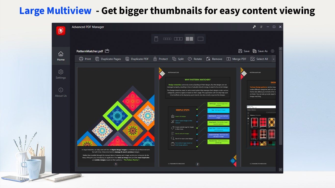 Large Multiview - Get bigger thumbnails for easy content viewing