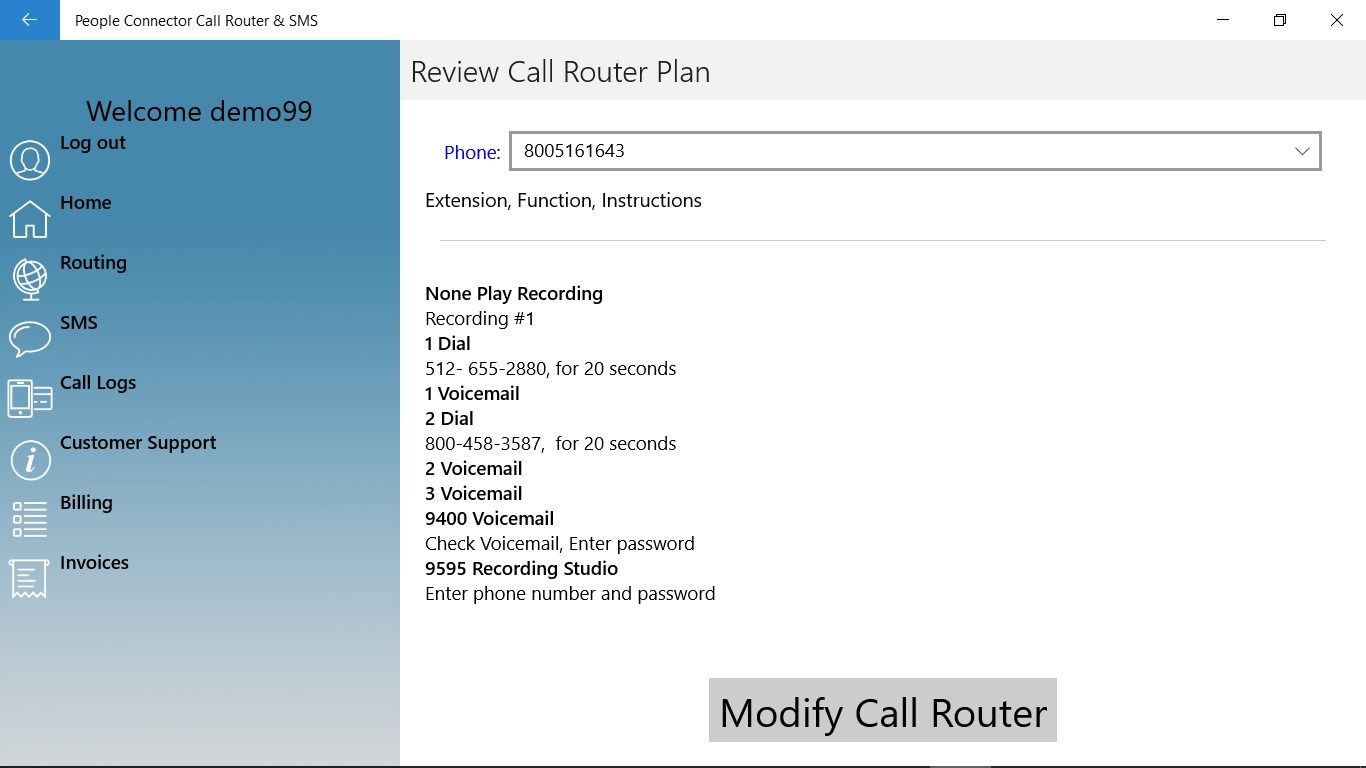 People Connector Call Router & SMS