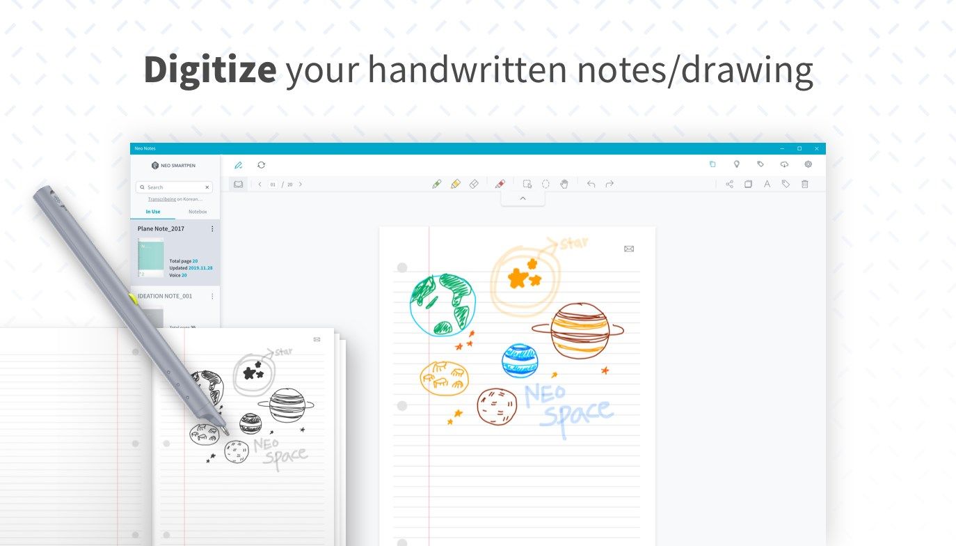Digitize your handwritten notes/drawing