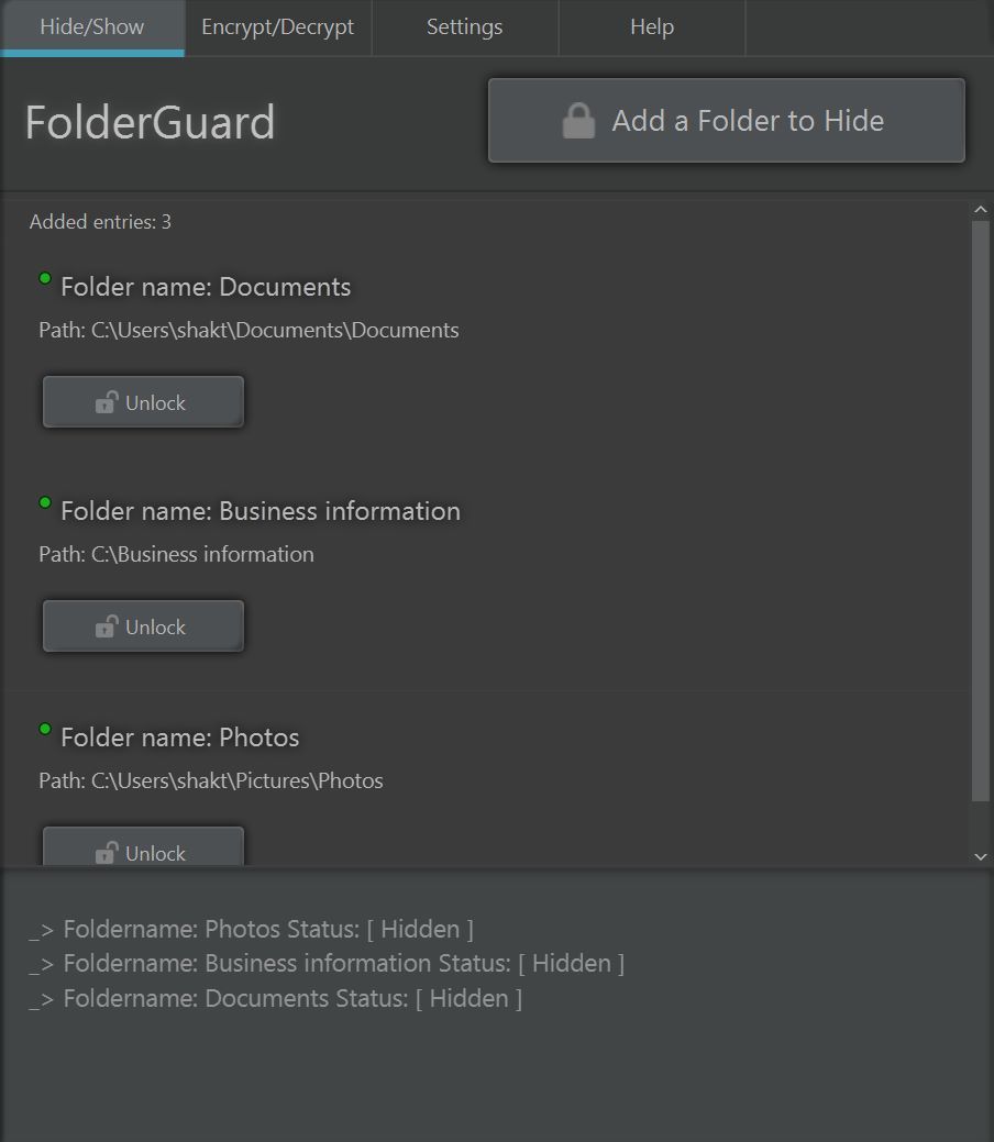 FG - Folder Hider and Encrypter