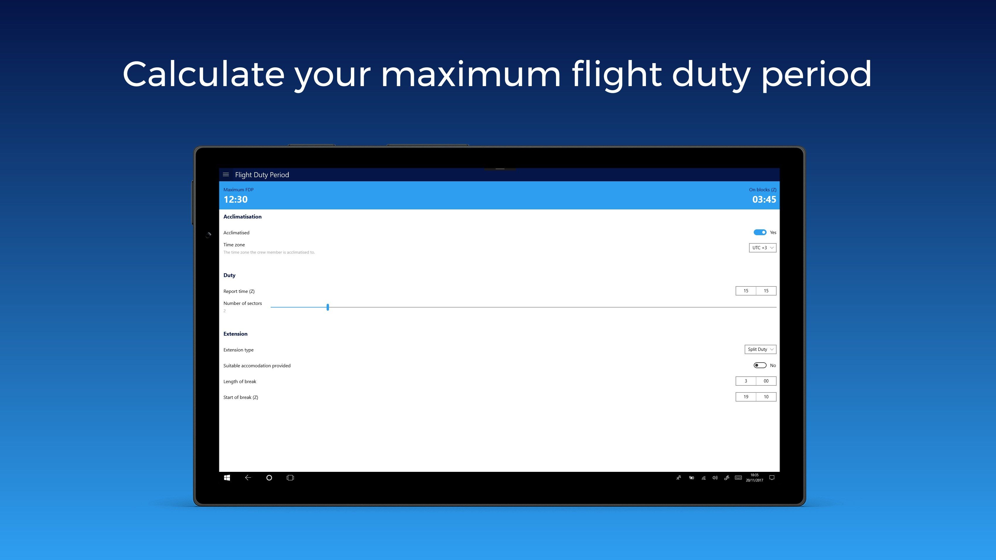 Calculate your maximum flight duty period