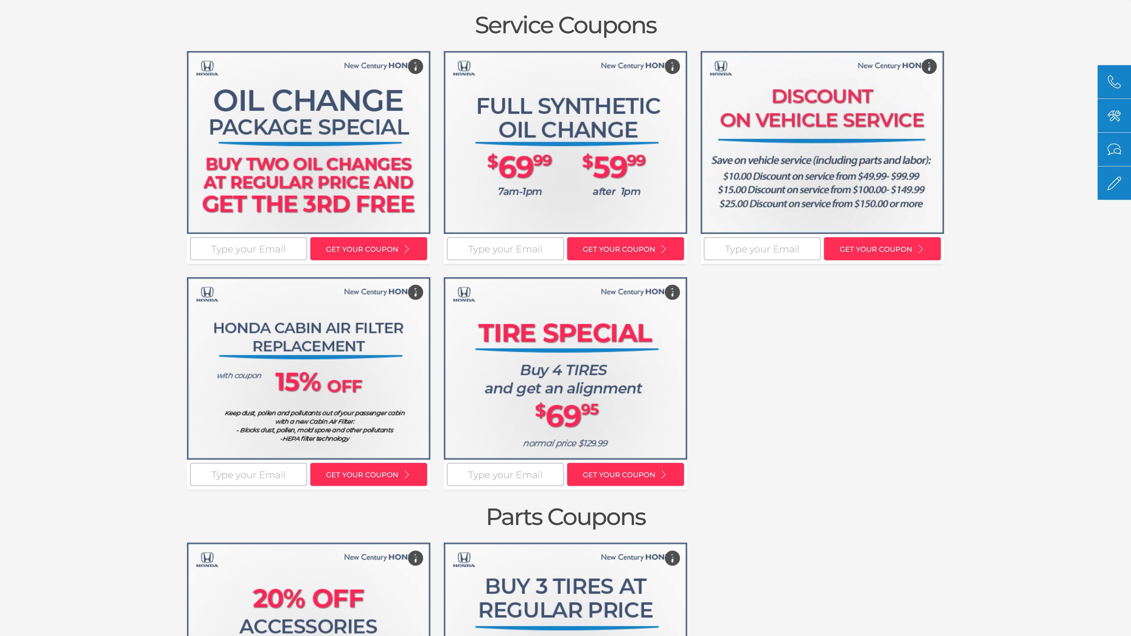 Service Coupons