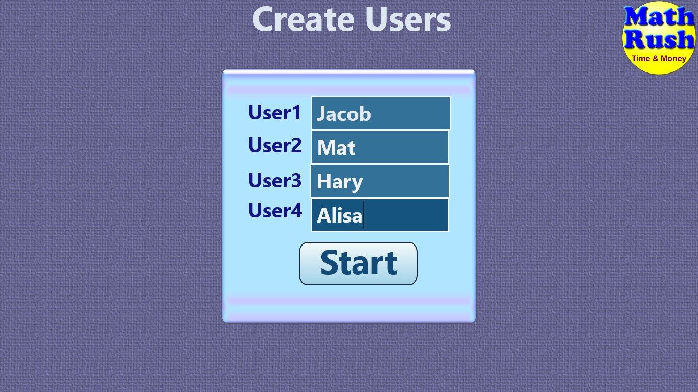 Create up to 4 users