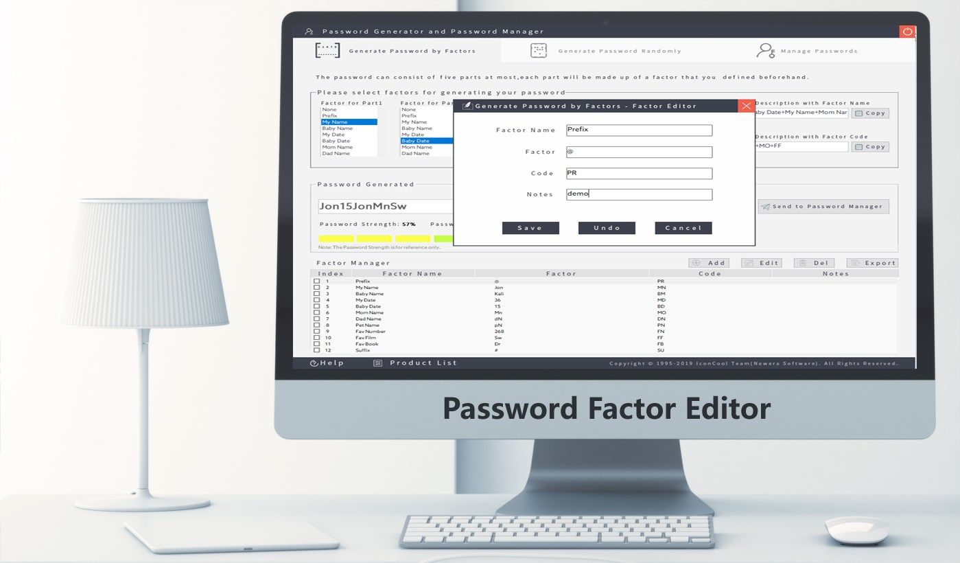 Password Factor Editor