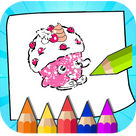 Cupcakes Glitter coloring Book for kids
