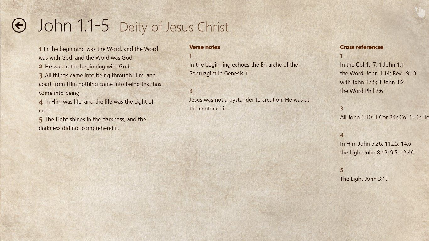 Passage: NASB with user created verse notes and cross references