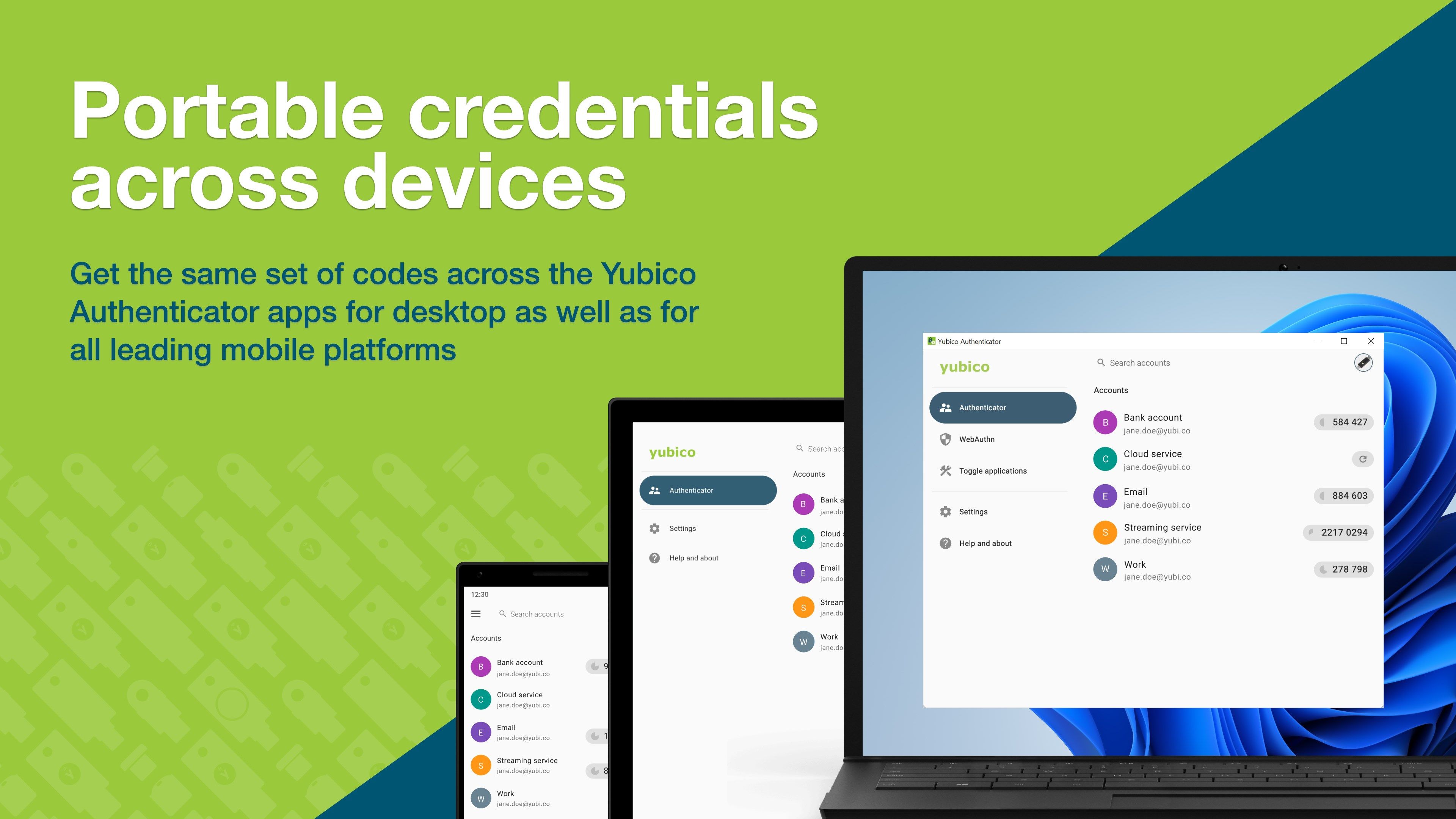 Portable credentials across devices
