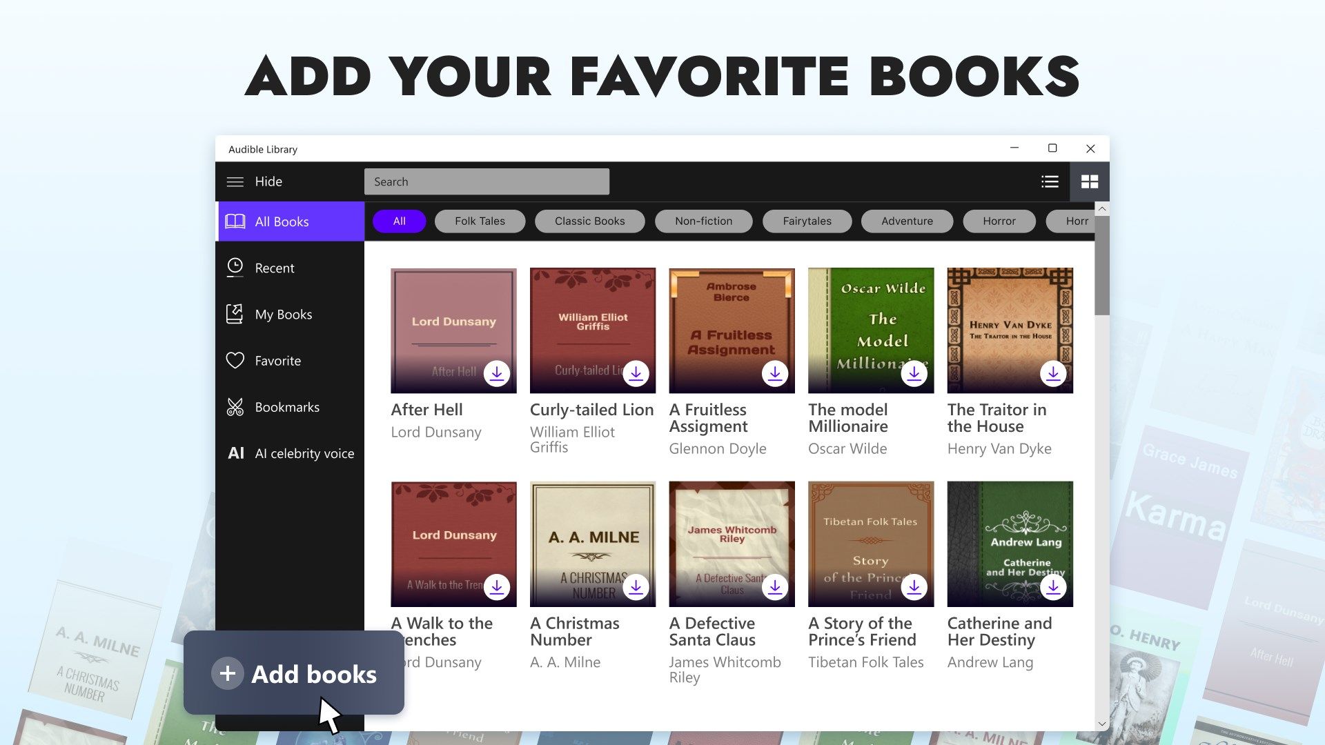 Audio Books Library - Ebooks Reader
