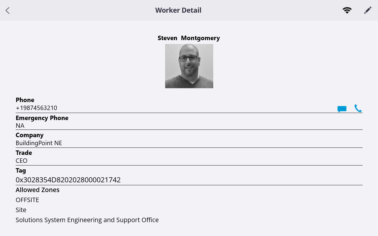 Worker Details Page