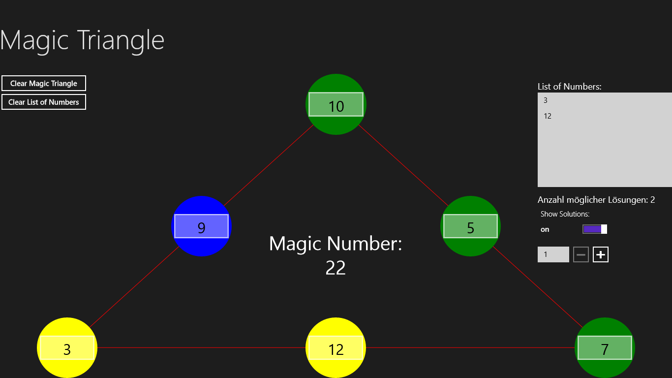 Solve the Magic Triangle
