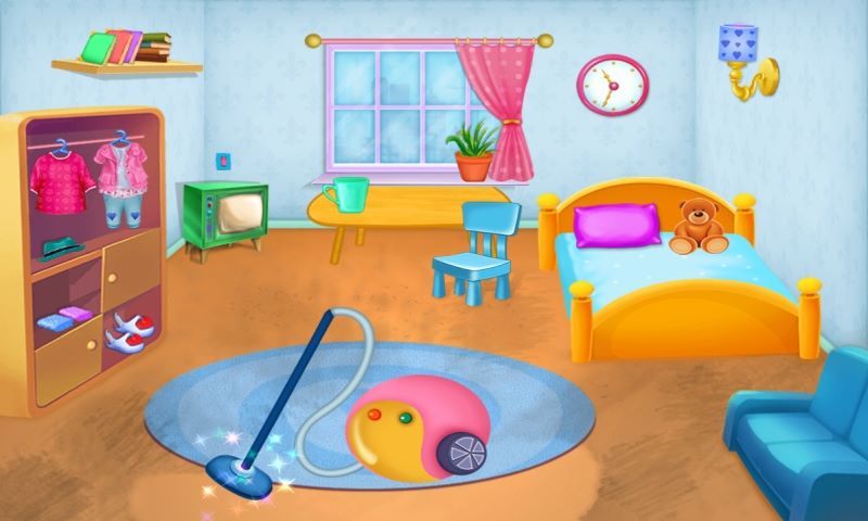 Clean Up - House Cleaning : cleaning games & activities in this game for kids and girls - FREE