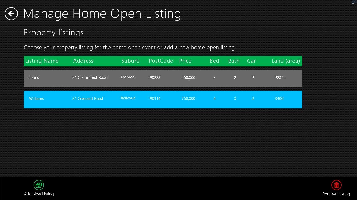 You can manage and select individual properties to log visitors details.