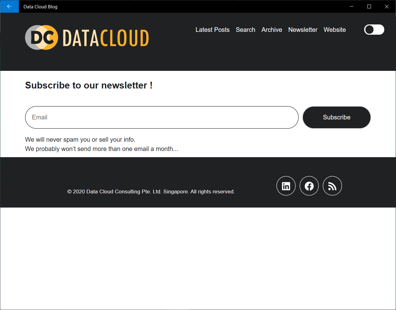Blog Data Cloud