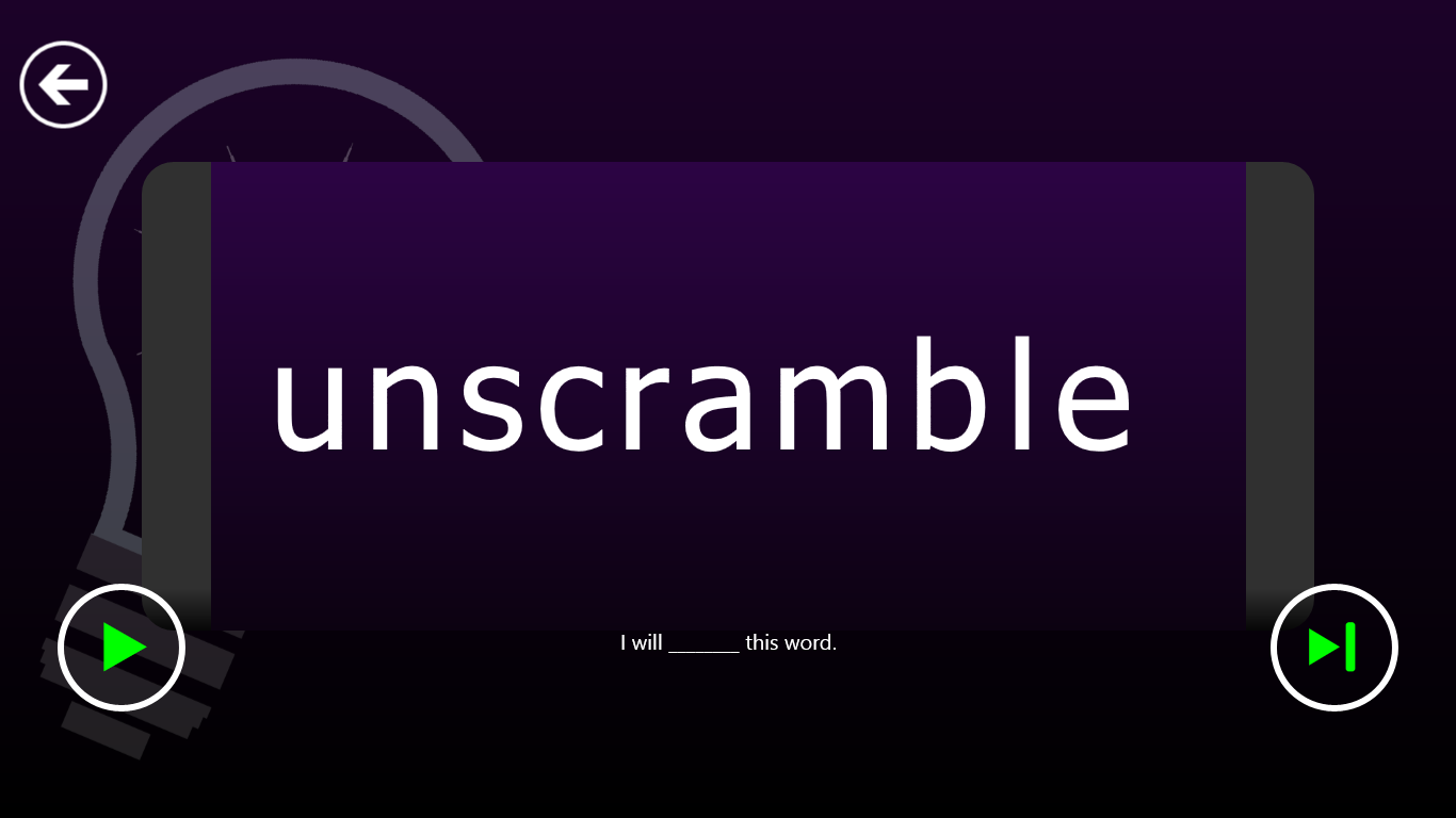 Unscramble the letters to spell the word.