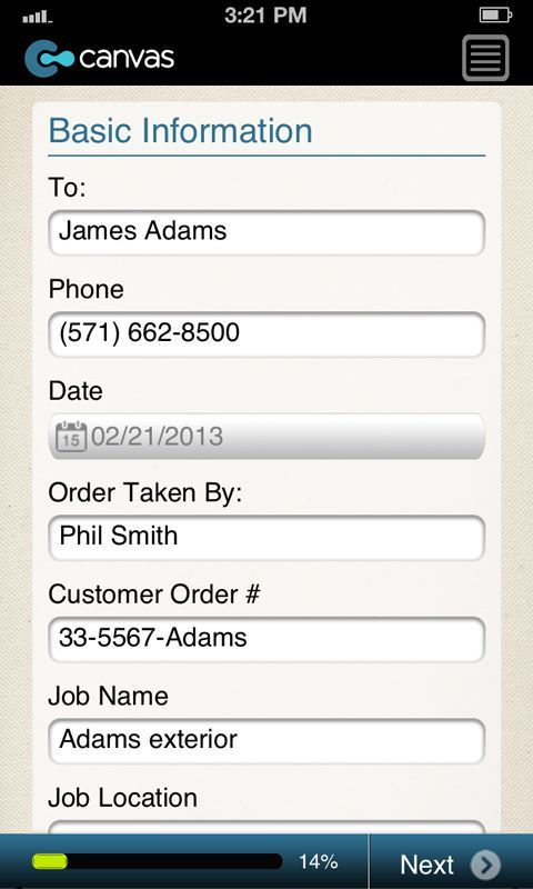 Canvas Business Mobile Apps and Forms