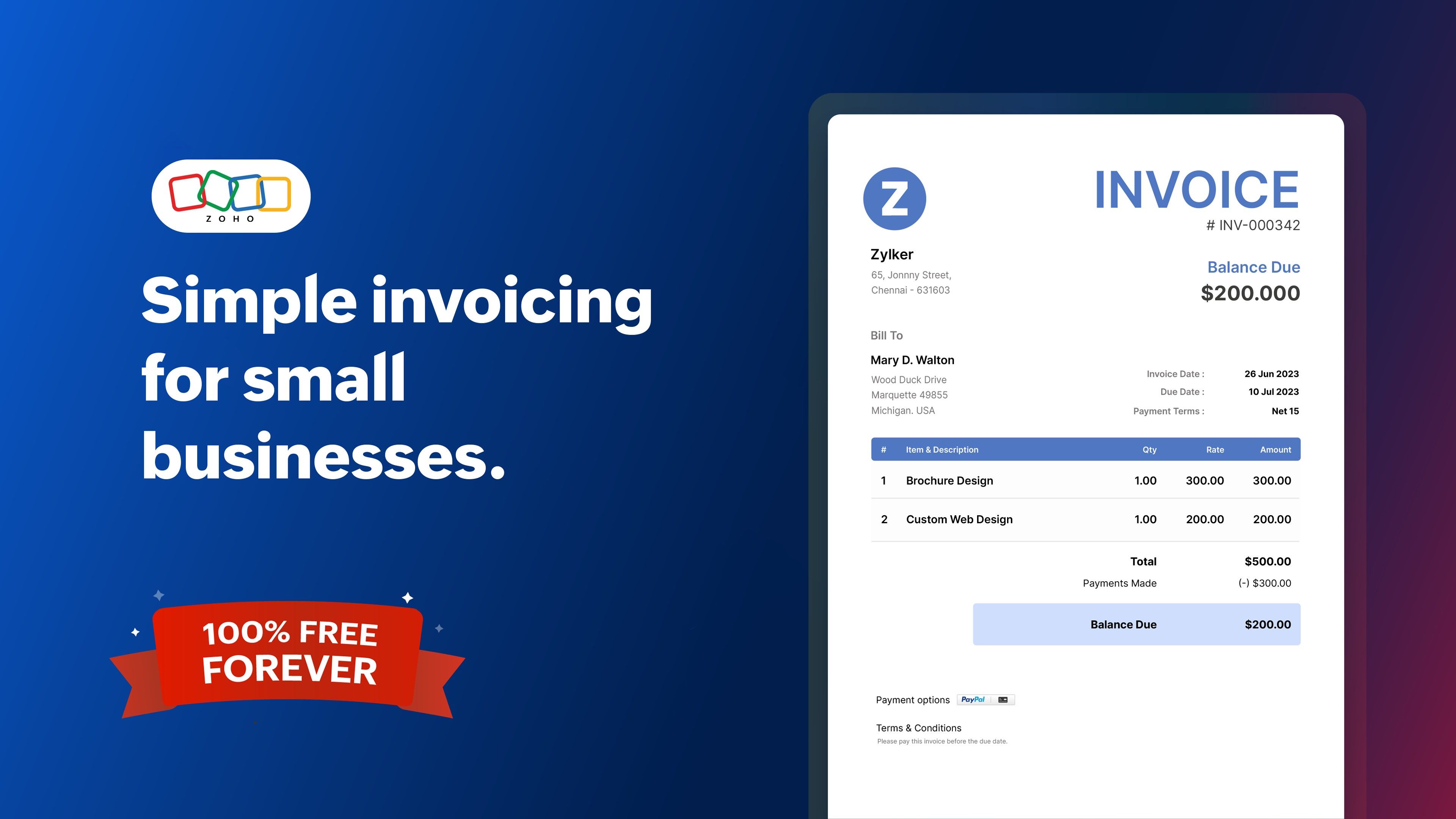 Zoho Invoice - Free Invoicing for Businesses