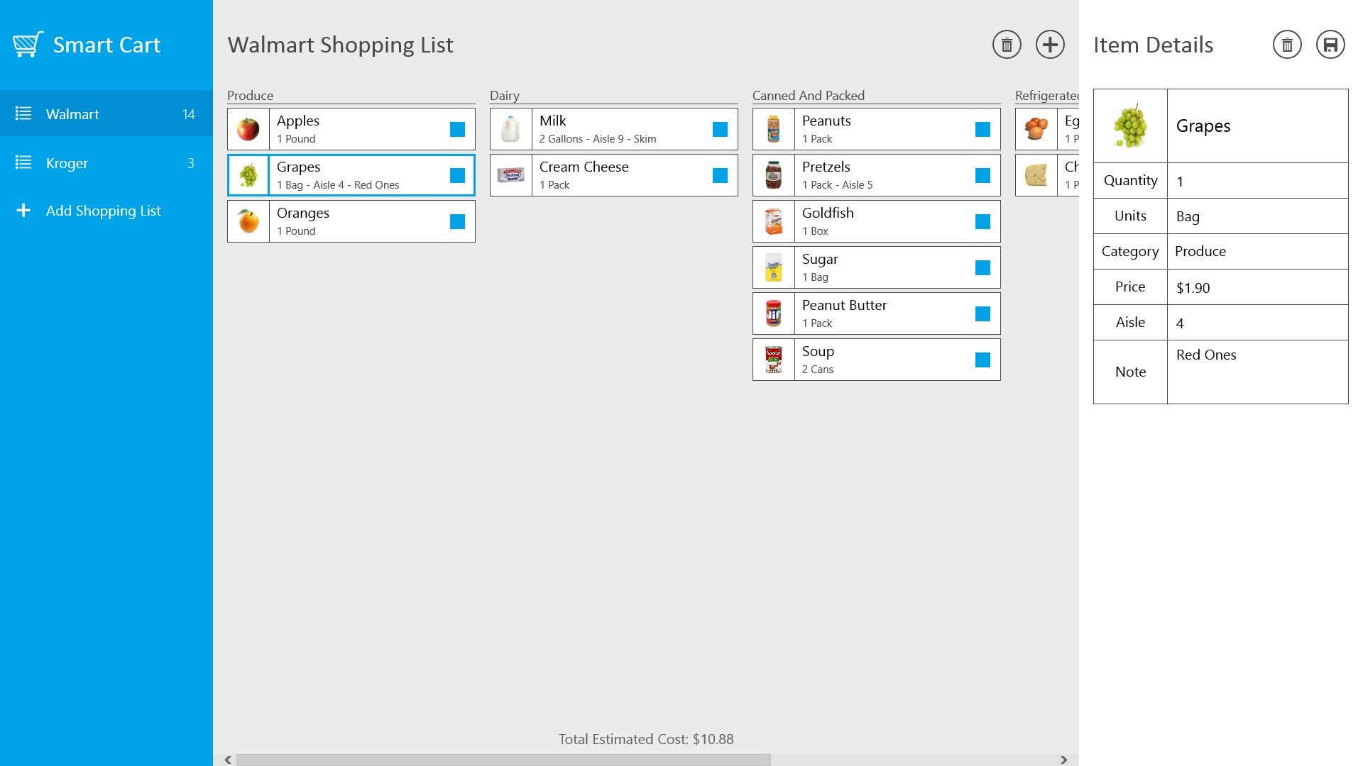 Easily manage your shopping lists