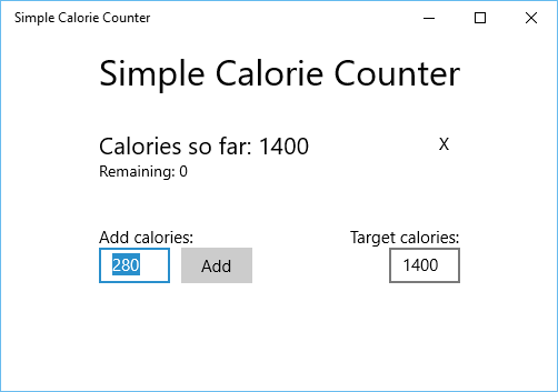Simple Calorie Counter