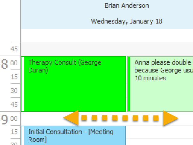 Double, triple, or book as many appointments side by side if you wish. You can also disable double-booking if you don't want to allow that feature.