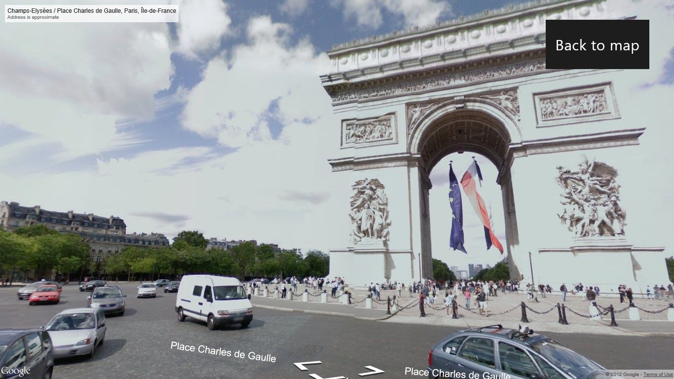 Experience immersive Street View HD images in full screen