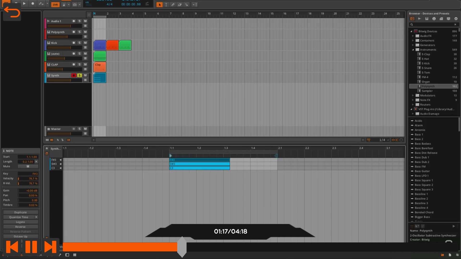 Create Your 1st Bitwig Project