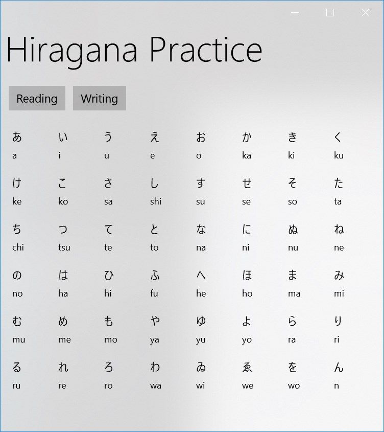 Hiragana Practice Helper