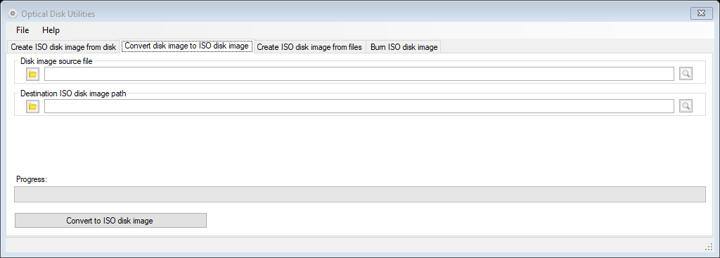 Convert disk image files to ISO disk image files