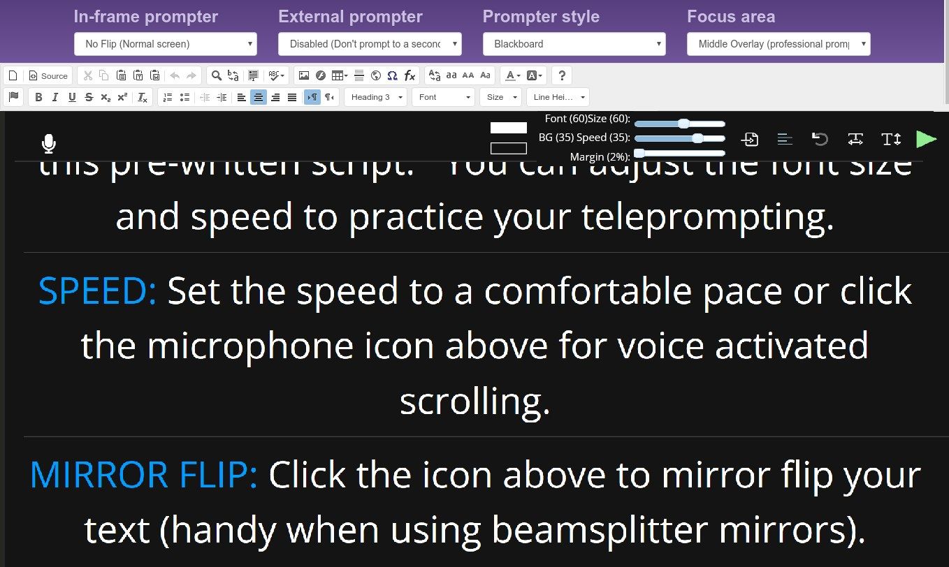 Teleprompter for PC
