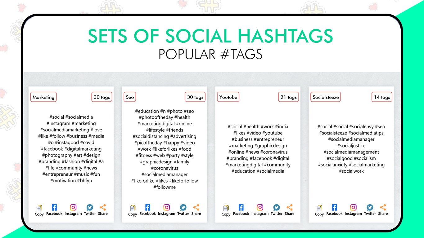 Hashtags - Get Likes and Followers