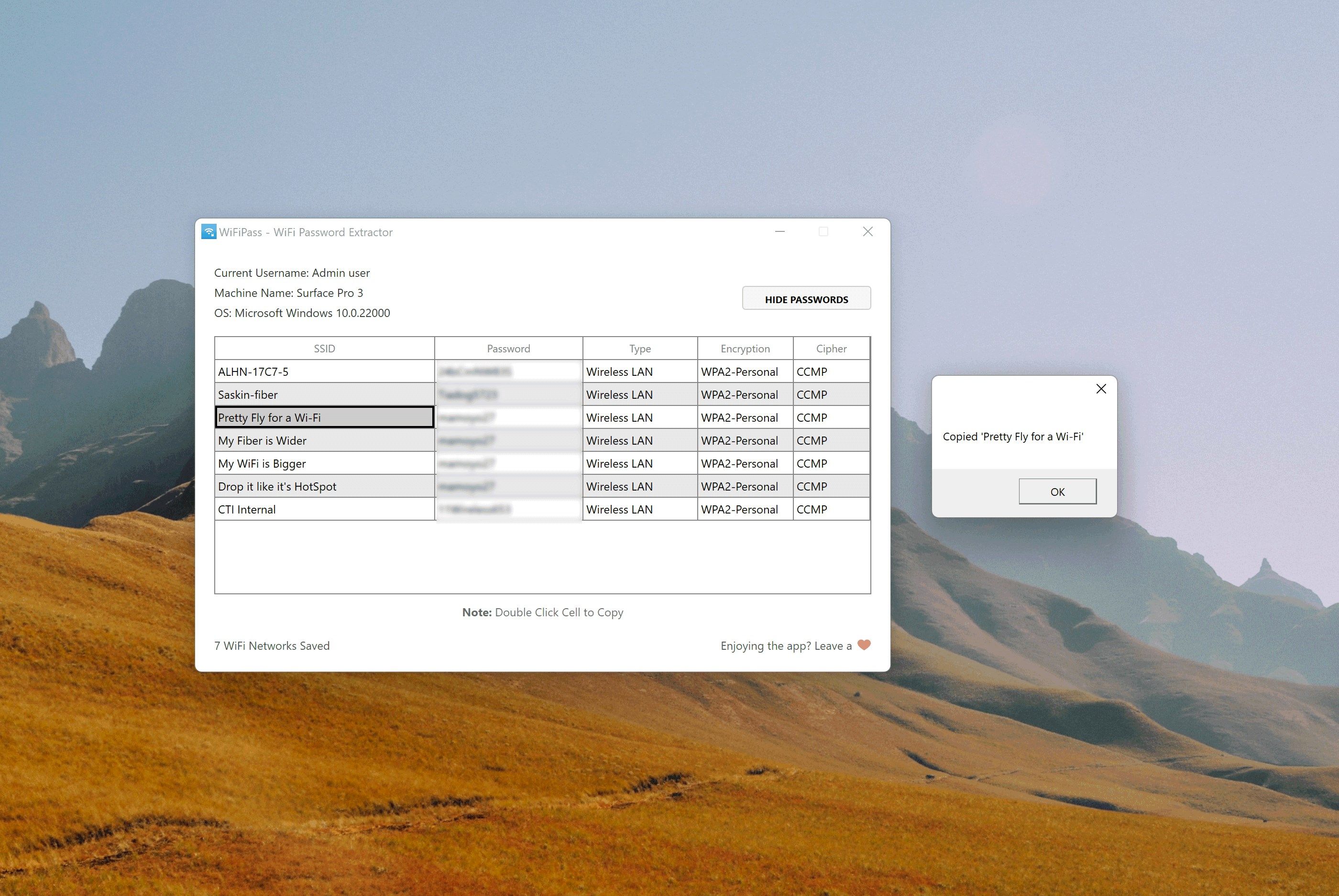 WiFiPass - WiFi Password Extractor