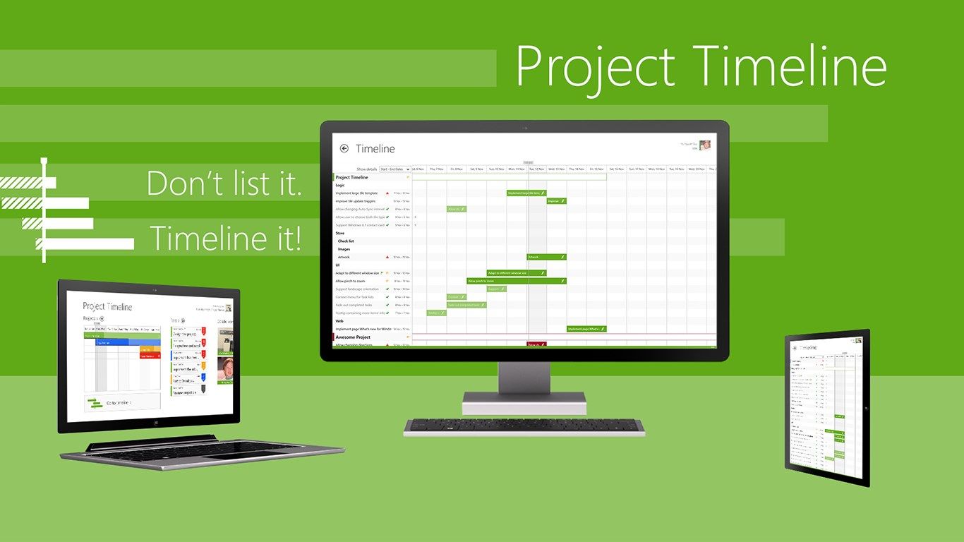 Manage your tasks and projects on all your devices
