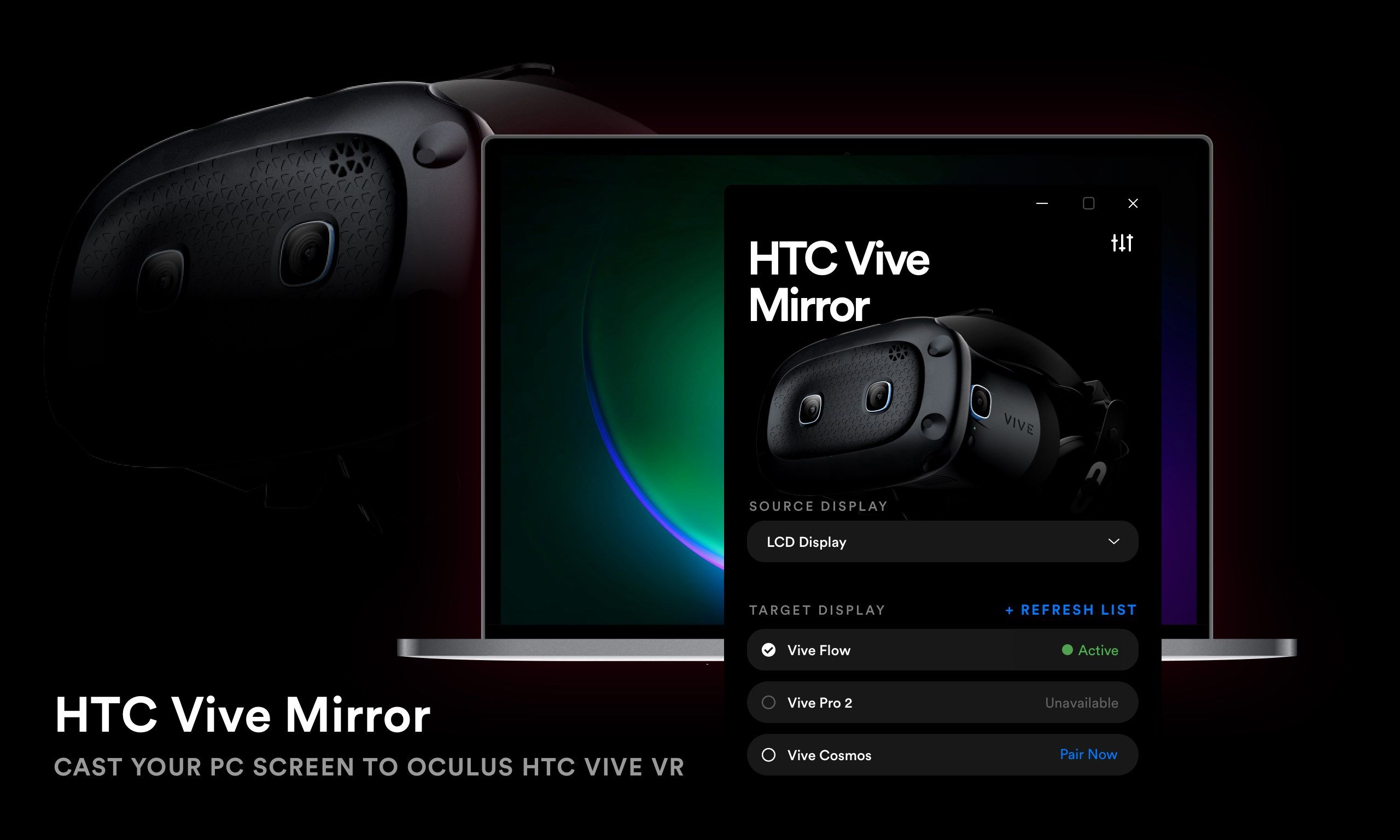 Mirror for HTC Vive
