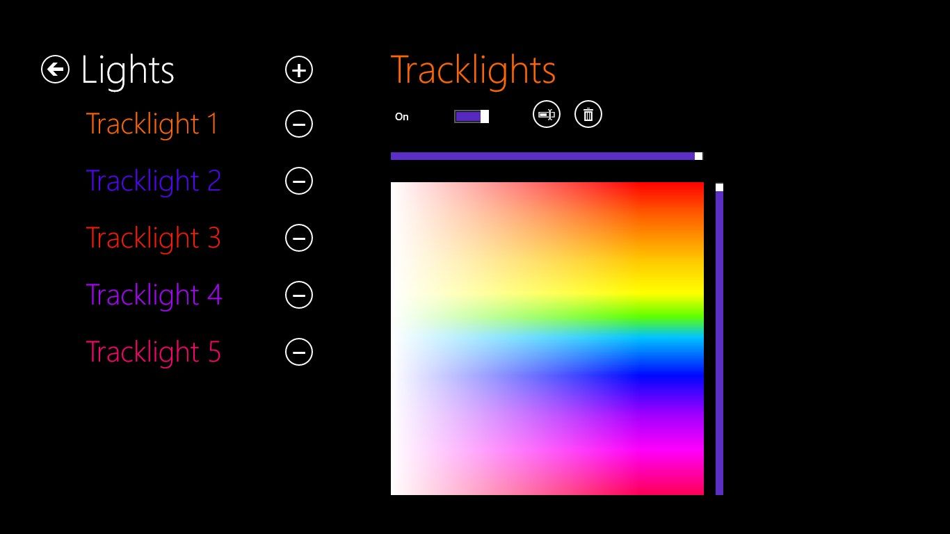 Change the color and brightness of a group of lights