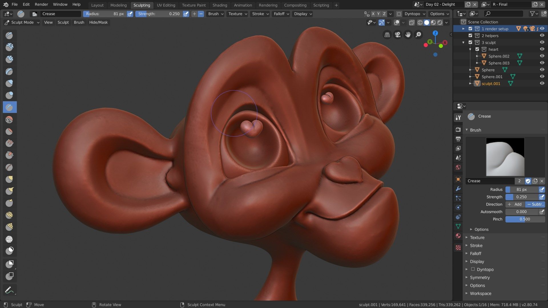 Blender offers many advanced tools like sculpting