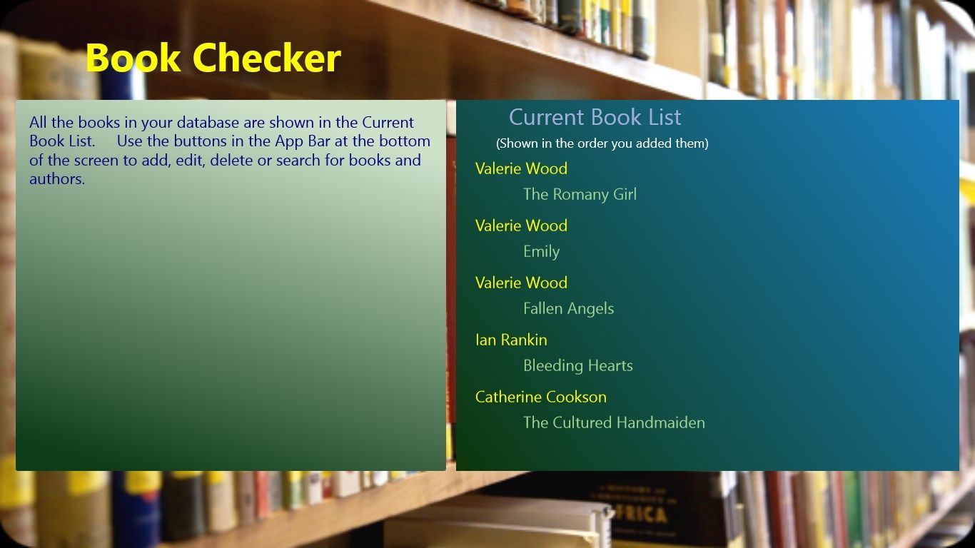 Create your personal database of authors and books.