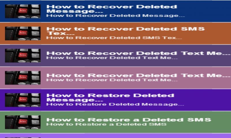 restore deleted messages