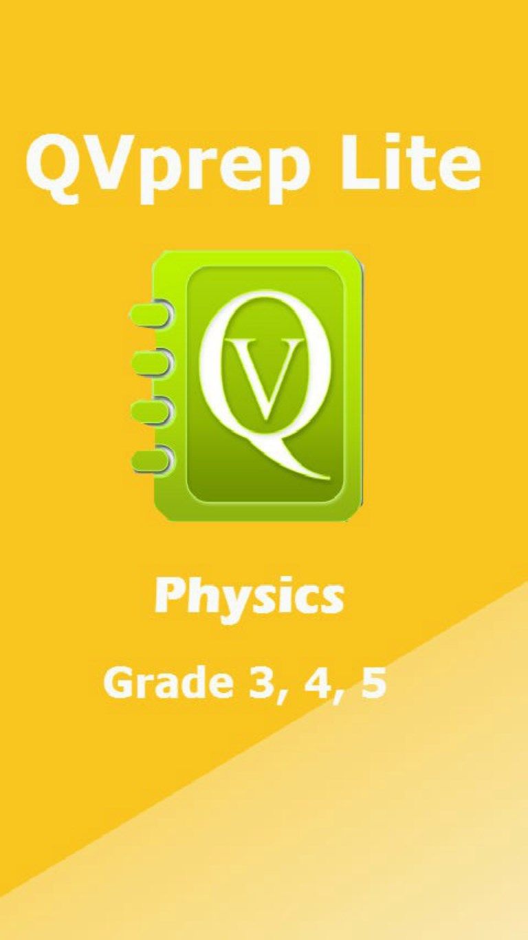 QVprep Lite Physics grade 3,4,5 Splash Screen