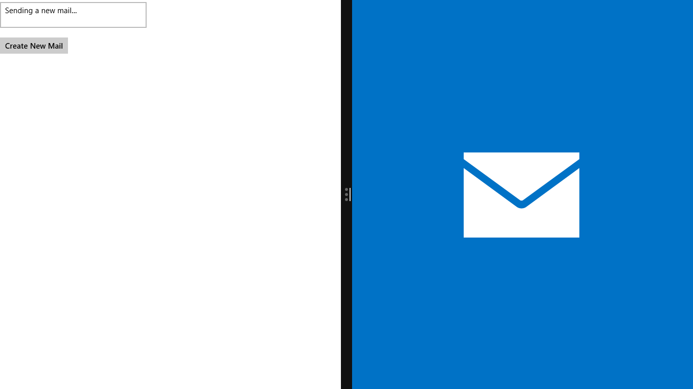 Select the tile and launch the preconfigured mail