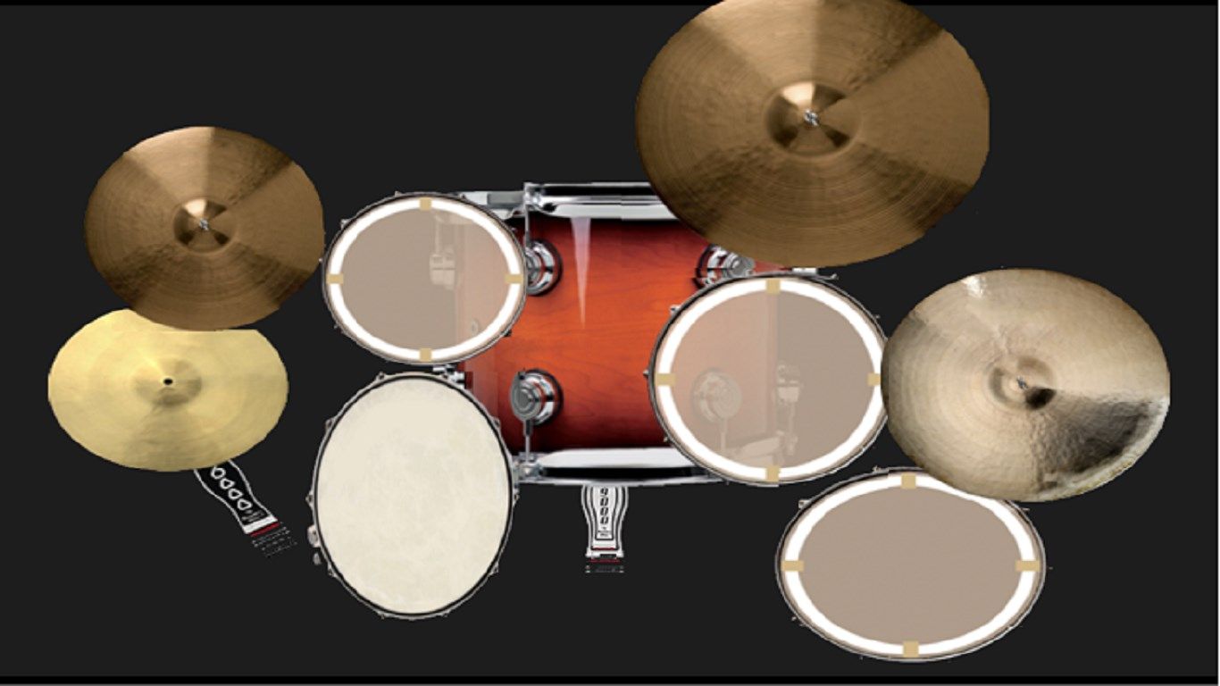 This is app main page where this instrument works as a drum set