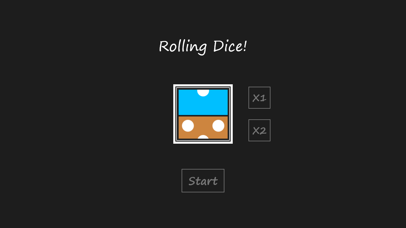 Rolling one dice
