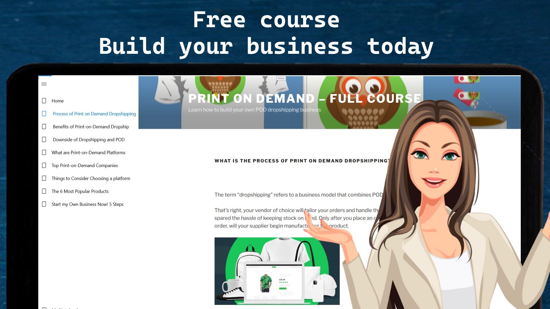 Print on demand dropshipping full course