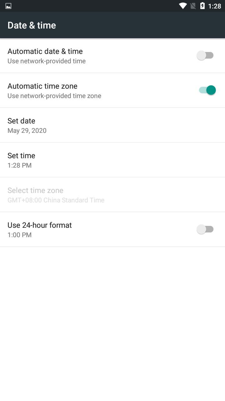 Date And Time Settings Shortcut