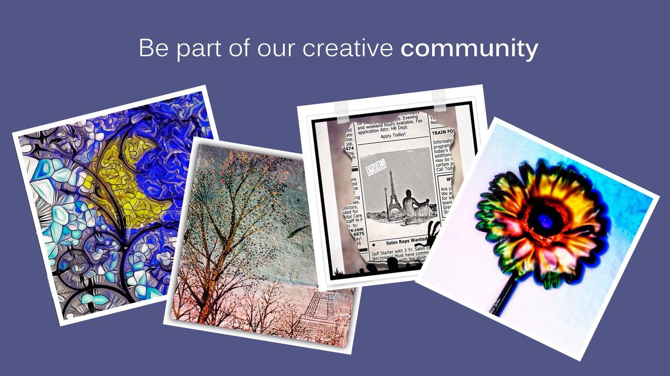 Be part of our creative community.